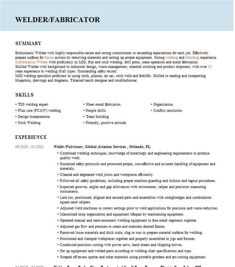 welding and metal fabrica|welder fabricator qualifications.